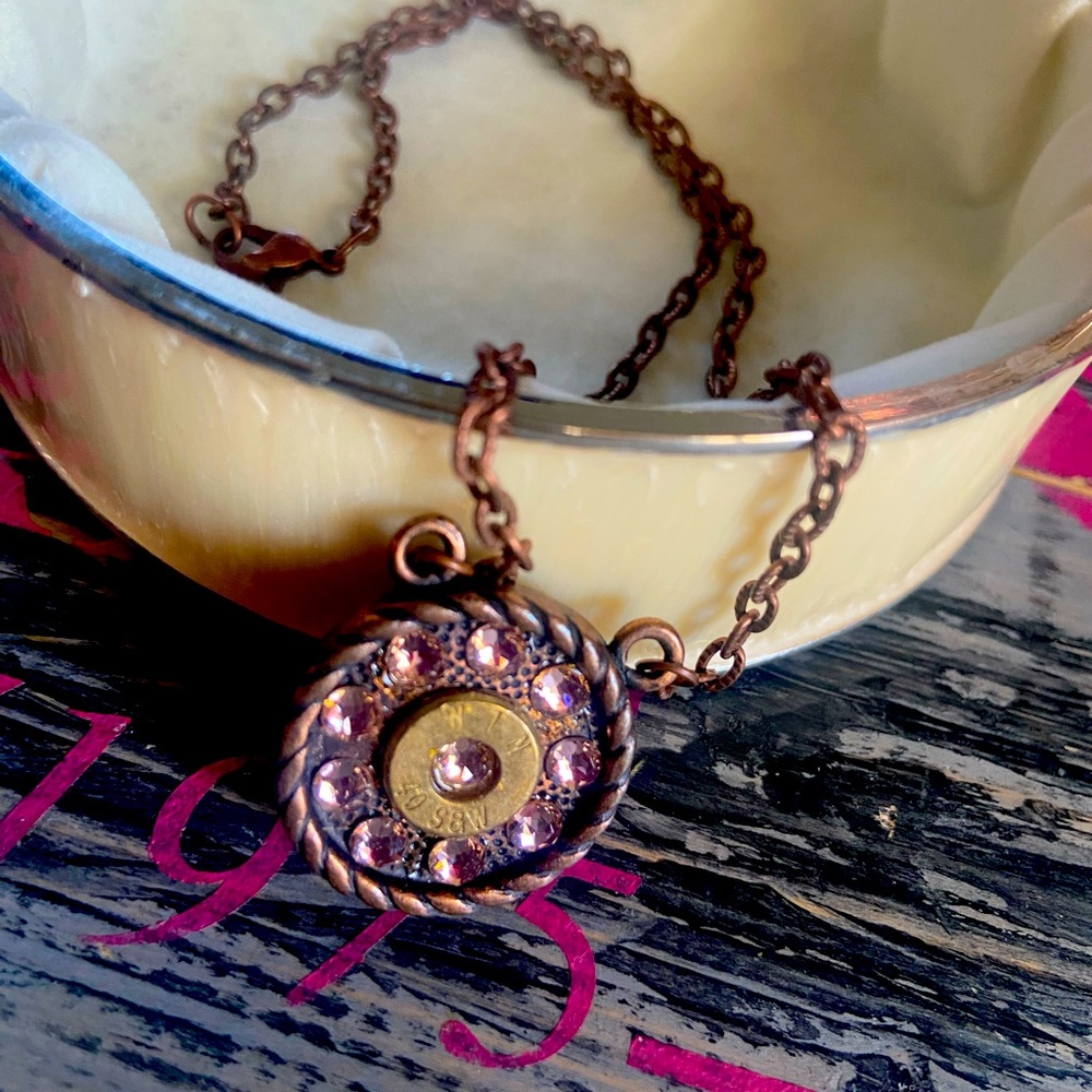 Pretty Hunter Dog Tag Round Rebel Necklace